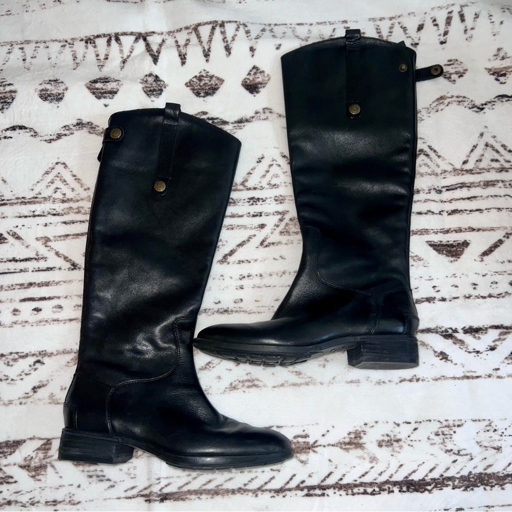 Sam Edelman Black Leather Riding Boots